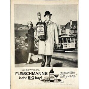 Fleischmann's Whiskey "Is the Big Buy! The First Taste Tells Why!" Print Ad 1963